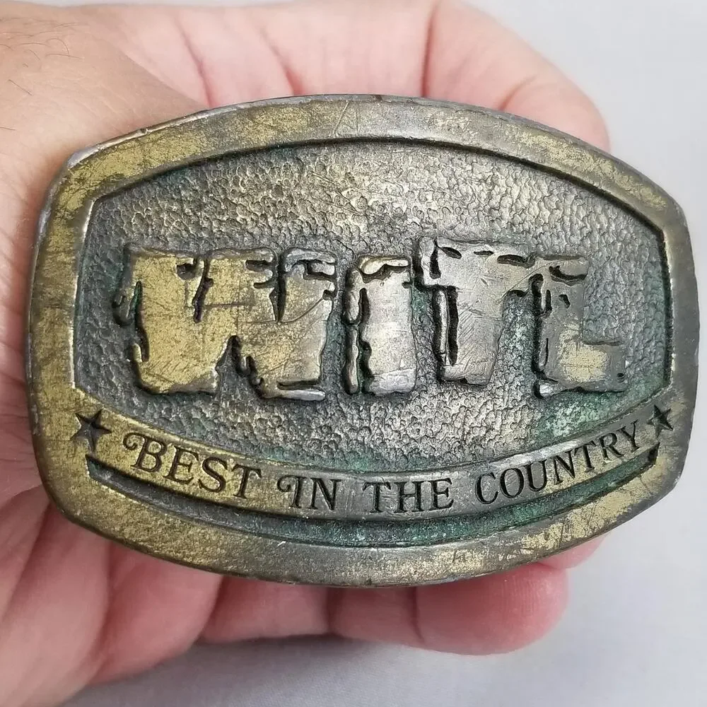 Belt Buckle WITL Best In The‎ Country Music Lansing Michigan Indiana Metal Craft